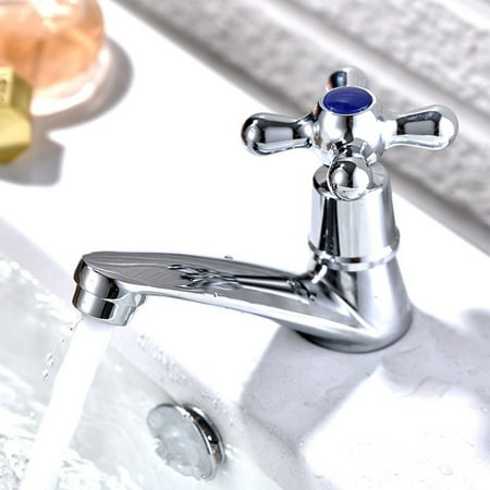 

Bathroom Faucet Zinc Alloy Wash Basin Faucet Quick Open Single Cold Water Tap