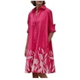 thumbnail image 1 of Birdeem Robes Mi-Longues à Imprimé pour Femmes Robes à Manches, 1 of 10