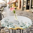 thumbnail image 4 of Sunflower Fitted Tablecloth with Elastic Edged, Round Table Cloth for Dining Table, Yellow Floral Pastoral Botanical Leaves Waterproof Oil Proof Table Cover for Indoor Outdoor 36"-44", 4 of 8
