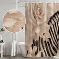 thumbnail image 4 of Elegant Flowers Shower Curtain Set - 48" x 72" Washable Bathtub Curtain with 12 Hooks, Botanical Zebra Pattern Plant Black Waterproof Fabric Stall Shower Curtains for Bathroom/Bathtub Décor, 4 of 6