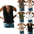 thumbnail image 3 of Haute Edition Women's Lace Trim V-Neck Summer Casual Tank&nbsp;Top, 3 of 4
