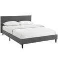 thumbnail image 3 of Modway Anya Queen Modern Style Polyester Fabric Bed in Gray Finish, 3 of 5