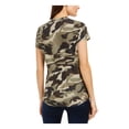thumbnail image 2 of I-N-C Womens Camo Basic T-Shirt, Green, Medium, 2 of 4