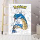 thumbnail image 3 of Posters Anime Peripherals Art Canvas Painting Blastoise Mewtwo Picture Comic Kawaii Mural Decor Gifts for Baby Girl Room, 3 of 5