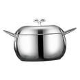 thumbnail image 4 of Olla de acero inoxidable para cocinar, utensilios de cocina, Base Universal, olla profunda fácil de limpiar con tapa para sopa, cocina, estofado, 4 of 8
