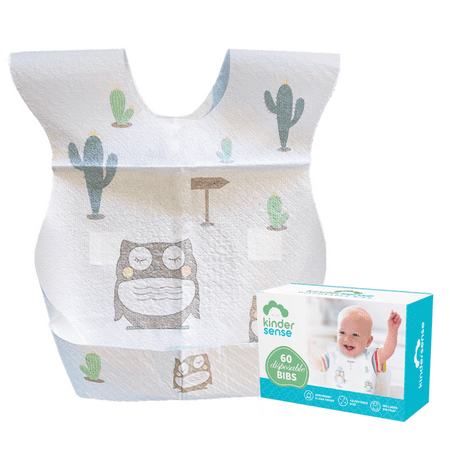 Kindersense Disposable Bibs - 60 pack