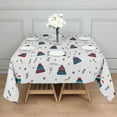 thumbnail image 3 of Christmas Square Tablecloth 42x42 Inch – Waterproof Polyester Printed Table Cover, Wrinkle Resistant & Washable for Kitchen Dining Picnic Party Decor, Single-v4-15, White, 3 of 6