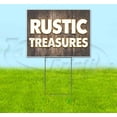 thumbnail image 1 of Rustic Treasures (18" x 24") Yard Sign, Includes Metal Step Stake, 1 of 6