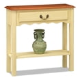 thumbnail image 1 of Leick Furniture Wave Wood Console Table in Ivory Finish, 1 of 5