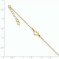thumbnail image 2 of 14K Yellow Gold Adjustable Heart Anklet, 2 of 2