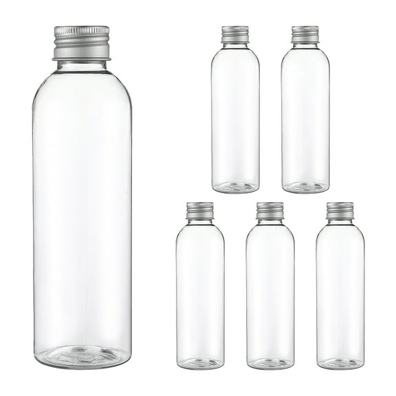 Omeite transparent aluminum cap bottle plastic bottle 6 pieces sold (200ml)