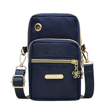 women small crossbody bag waterproof nylon mini cell phone purse wristlet pouch