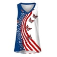 thumbnail image 4 of Favoffer Women's Independence Day Floral Camisole V Neck Sleeveless Loose Silhouette Daily Holiday Leisure Matching Casual Tank Top, 4 of 6