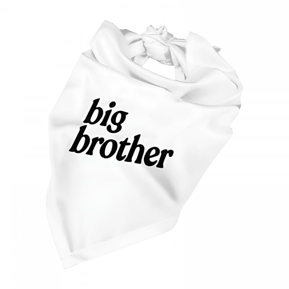 TELOLY Big Brother Print Dog Bandana Gifts, Scarf Triangle Bibs Pet Accessories for Small Medium Large Dogs Cats Pets