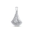 thumbnail image 2 of L U DIAMONDS 10k White Gold Diamond Fashion Pendant 1/6 Ctw, 2 of 3
