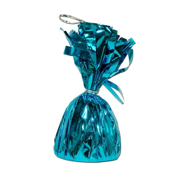 Beistle Metallic Wrapped Balloon Weight turquoise (Case of 12)