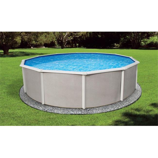 Phoenix 24' x 52" Round Steel Frame Design Above Ground Outdoor Swimming Pool