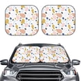 thumbnail image 2 of Zufioo Geometric Spots Print Folding Car Windshield Sun Visor, Anti-ultraviolet Sun Visor, Suitable for Trucks, Vans Car Accessories-Large, 2 of 6
