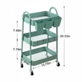 thumbnail image 2 of Carrito metálico rodante de 3 niveles con ruedas con bloqueo, 2 of 9