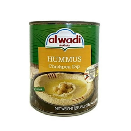 Al Wadi Hummus Chickpea with Tahini Dip One (1) Cans Family Size 29.75 oz/1 Lb. 14oz.