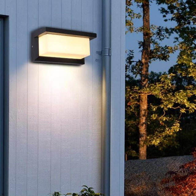 Farolillos de pared al aire libre con sensor de actualización, accesorio de iluminación para porche de pared exterior, lámpara de montaje en pared neg Estilo 4 Macarena luz de pared al aire libre del sensor
