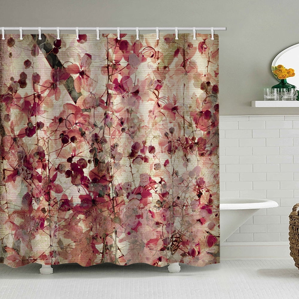 Details about  / Abstract Dog and Butterfly Fabric Bathroom Shower Curtains /& Hooks 71In