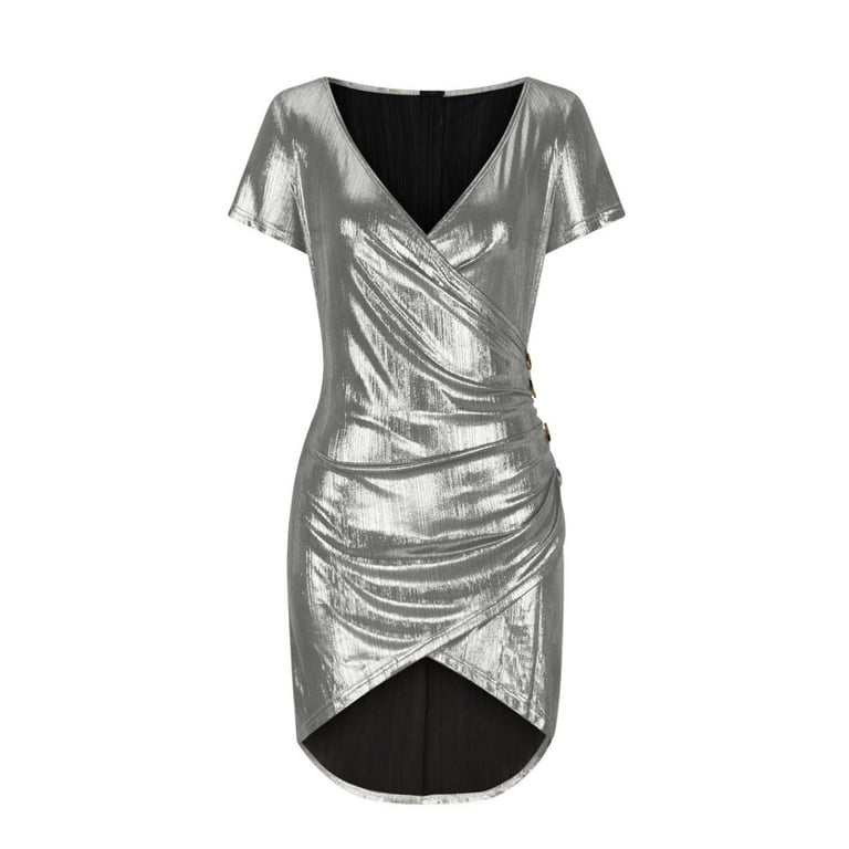 Casual Solid Bandage Patchwork Slit V Neck Straight Dresses(3 Colors) Casual Solid Bandage Patchwork Slit V Neck Straight Dresses(3 Colors)