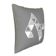 thumbnail image 2 of ZNDUO Throw Pillow, 18"x18" Bed Pillow and Couch Pillows - Indoor Decorative Pillows，Gray Abstract Triangle Throw Pillow, 2 of 8