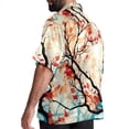 thumbnail image 3 of Tree Men's Short Sleeve Poplin Shirt, Casual Button Down Shirts, Printed Summer Beach Shirt, Unisex Casual Button Down Top, 3 of 6