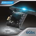 thumbnail image 1 of Tarjeta de expansión PCIE SATA 3.0 Convertidor interno de 6 Gbs (1X PCIE a 10 puertos), 1 of 9