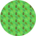 thumbnail image 1 of Ahgly Company Indoor Round Patterned Lime Green Area Rugs, 4' Round, 1 of 1