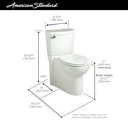American Standard Cadet 3 FloWise 2-Piece 1.28 GPF Single Flush Elongated Toilet in White