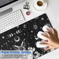 thumbnail image 4 of Long Mouse Pads for Desk,Black Gothic Sun Moon Flower Pattern Desk Mats on Top Of Desks, Desk Mouse Pad Extra Large with 3mm Non-Slip Base and Stitched Edge for Gaming,Office,Work,Home 31.5"x15.7", 4 of 6