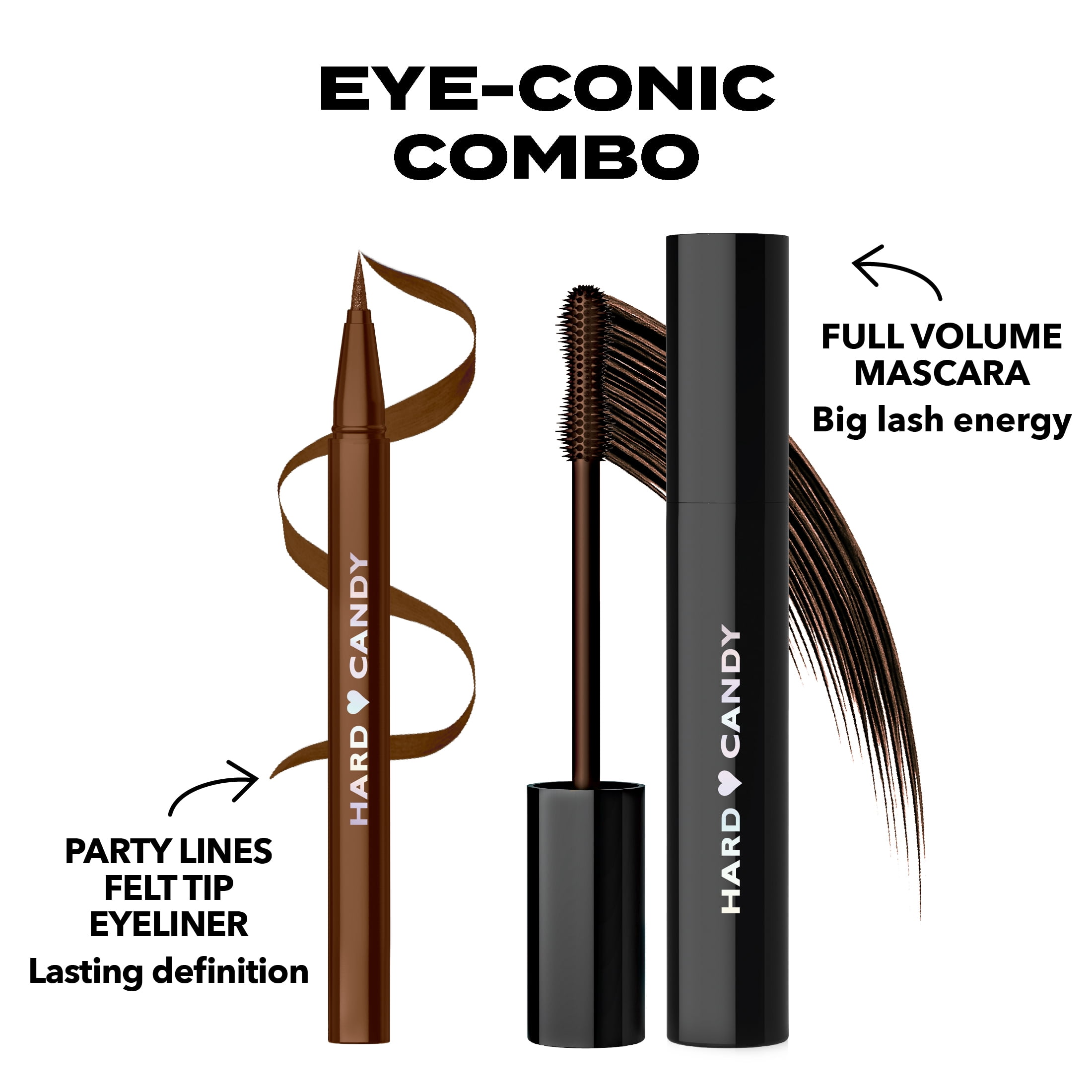 Hard Candy Party Lines Felt Tip Liner, Liquid Eyeliner, Waterproof, Fudging Around, Brown