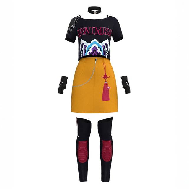 Girls Pop Stars Demon Hunters Clothes,Mira POP cazadora para niña POP cazadora para niña Pop cazadora para niña Halloween Disfraz Stage Disfraz Set for 3-14 Years Great Gifts for Girls,Boys
