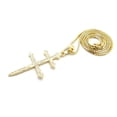 thumbnail image 2 of iJewelry2 Gold-tone Dusse Double Cross Pendant Box Chain Necklace 18'', 2 of 5