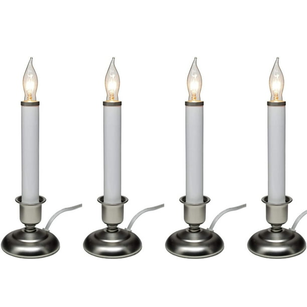 IMC Cape Cod Electric Candle, Steady Lighting Pewter Finish (Qty 4