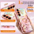 thumbnail image 6 of CASEFIV for Samsung Galaxy S26 Plus Case,[Magnetic Invisible Stand][Military-Grade Drop Protection] Slim Glossy Marble Pattern Back Shockproof Protective Phone Cover,Rose Gold Marble, 6 of 7