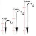 thumbnail image 3 of Koadzawe Outdoor Shepherd Hooks, Courtyard Hanging Hooks, Garden Pole for Bird Feeder, Plant Hook, Solar Light Hanger, Lawn Stakes small shepherd hooks bird feeder pole small shepherds hook, 3 of 9