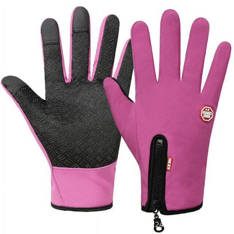 HKXY Gloves 2023 Hot Winter Warm Touchscreen Gloves for Men Women Outdoor Ski Fishing Waterproof Sport Ridding Windproof Non-Slip Gloves, Men's, Size