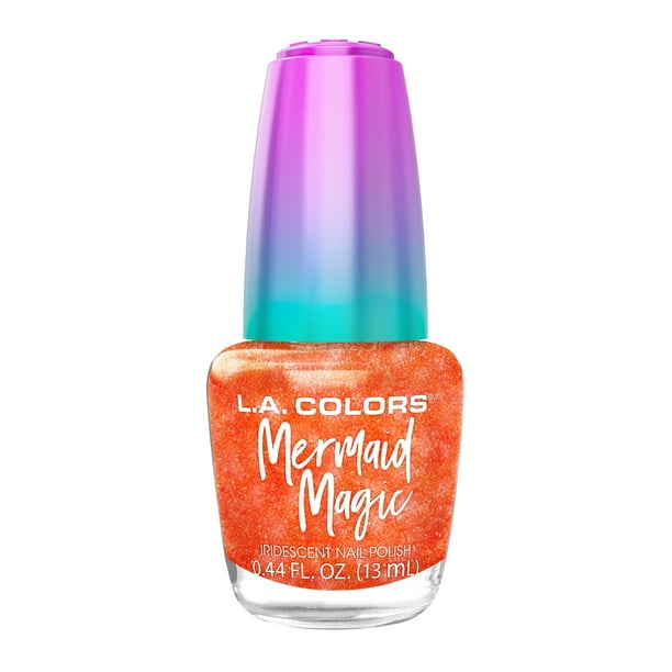 L.A. COLORS Mermaid Magic Nail Polish, Sunset Sparkle, 0.44 fl oz
