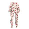 thumbnail image 5 of FUIALDOLG Women's Hummingbirds Skirted Leggings with Pockets Lady Golden Flowers Tennis Skirt with Legging Full Length Yoga Pants Golf Skapri with Skirt Workout Outfits,Size M, 5 of 7