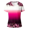 thumbnail image 2 of Birdeem T-Shirt Décontracté à Manches Courtes Col en V Imprimé Mode pour Femmes, 2 of 4