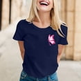 thumbnail image 2 of Razzly Women's T Shirts For Awareness International Cancer Month Printed Top For Women Stylish And Supportive Graphic Tee Tops for Women Casual Summer T Shirts Women Large Dry Tech Shirts(Navy,XL), 2 of 5