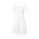 thumbnail image 4 of VISgogo Vestido casual de manga corta para mujer, a la moda, de color sólido, cuello barco, con lazo, sin espalda, vestido acampanado VISgogo moda, 4 of 9