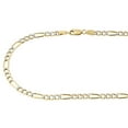 thumbnail image 2 of 10K Yellow Gold Diamond Cut Solid Figaro Style Chain 4mm Necklace 18 Inches, 2 of 6