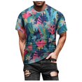 thumbnail image 1 of Hombres Primavera Verano Casual Slim 3d Impreso Manga Corta Camiseta Top Blusa, 1 of 5