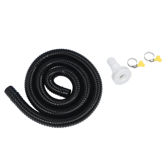 Bilge Pump Installation Kit Black 1‑1/8in Leak Proof Easy Hose for Pumps with 1‑1/8 Inch Outlet