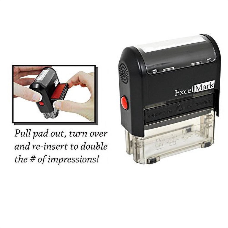 ExcelMark Self-Inking "SOLD" Stamp - Red Ink, 9/16" X 1-1/2" Impression