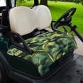 thumbnail image 2 of Golf Cart Seat Covers for 2 Seater,Summer Palm Tree Microfiber Cart Seat Towel Blanket,Nature Green Tropical Plant Leaves Absorbent Breathable Non Slip Bench Seats Protector for Golf Course 51"x31", 2 of 9
